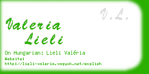valeria lieli business card