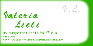 valeria lieli business card